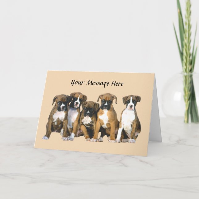 Tarjeta de felicitación Boxer (Anverso)