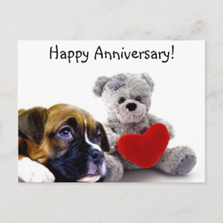 Tarjeta de felicitación Boxer de Feliz Aniversario