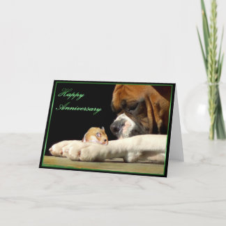 Tarjeta de felicitación Boxer de Feliz Aniversario
