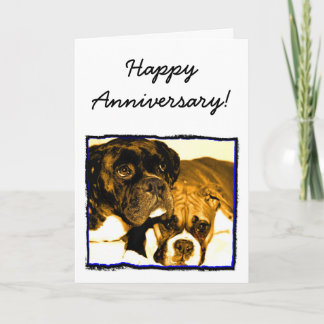 Tarjeta de felicitación Boxer Feliz Aniversario