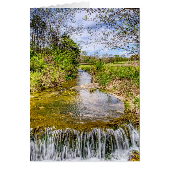 Tarjeta de felicitación Branson Fall Creek Stream (Frente)