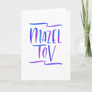 Tarjeta de felicitación Bright Ombre Mazel Tov