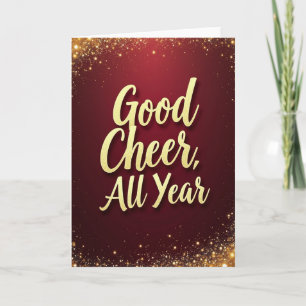 Tarjeta de Felicitación Brillante Todo el Año