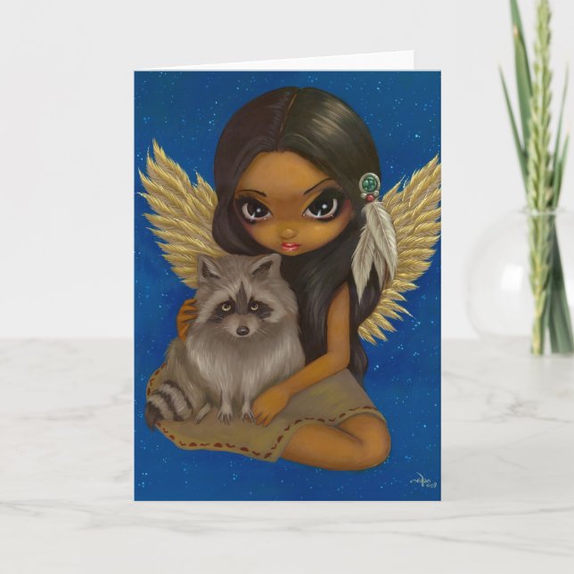 Tarjeta de felicitación "Brother Raccoon" (Anverso)