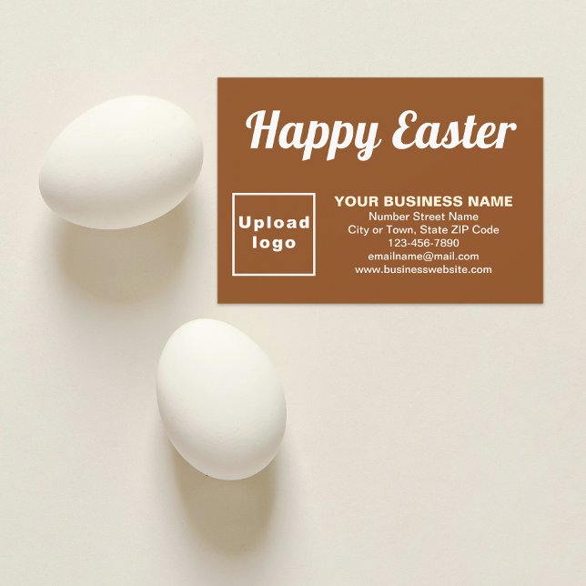 Tarjeta de felicitación Brown Easter Business Flat (Brown Easter business flat greeting card)