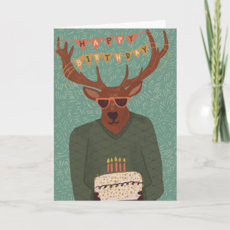 Tarjeta de felicitación Buck Wild Adults Birthday