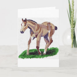 Tarjeta de felicitación Buckskin Quarter Horse Foa