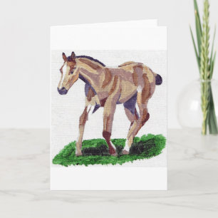 Tarjeta de felicitación Buckskin Quarter Horse Foa