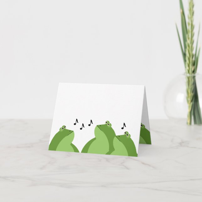 Tarjeta de felicitación Bullfrog Chorus (Anverso)