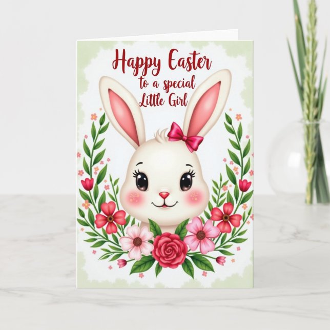Tarjeta de felicitación Bunny Blooms (Anverso)