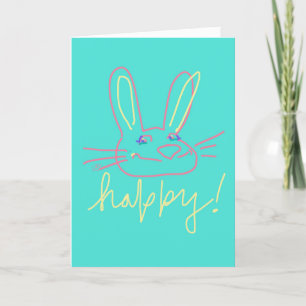 Tarjeta de felicitación Bunny Happy