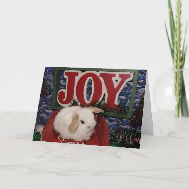 Tarjeta de felicitación Bunny para navidades (Anverso)