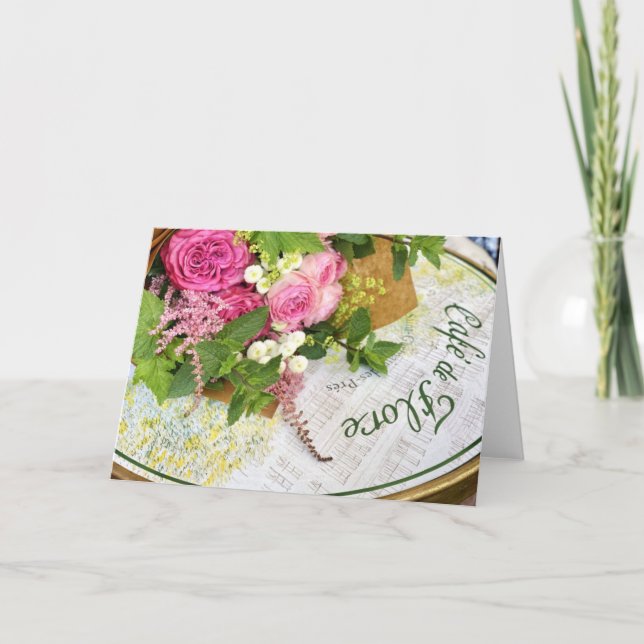 Tarjeta de felicitación Cafe de Flore en París (Anverso)