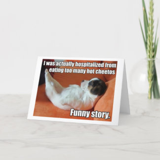 Tarjeta de felicitación caliente del perrito de