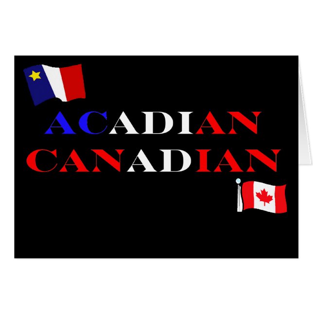 Tarjeta de felicitación canadiense acadiana (Anverso (Horizontal))