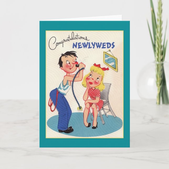 Tarjeta de felicitación caprichosa retra del (Anverso)