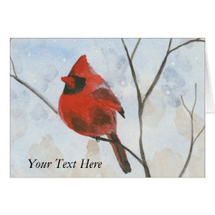 Tarjeta de felicitación cardinal