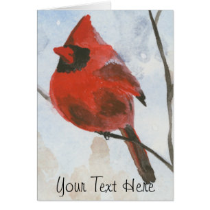 Tarjeta de felicitación cardinal
