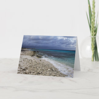Tarjeta de felicitación caribeña de Beach.Bonaire