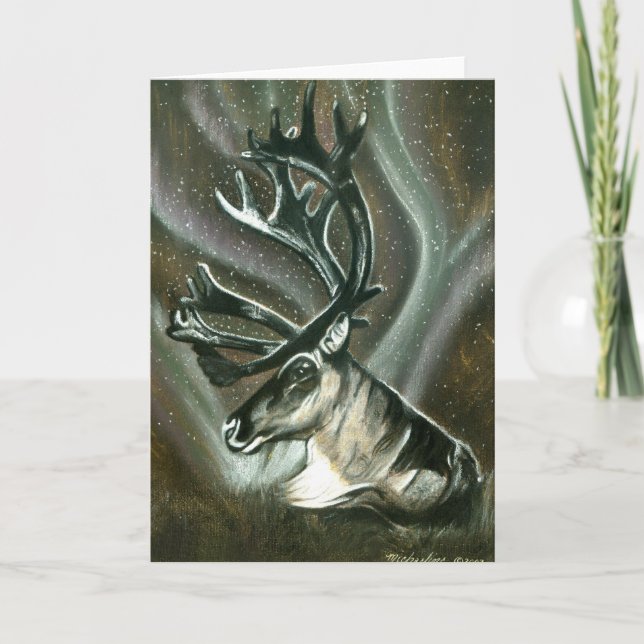 Tarjeta de felicitación Caribou (Anverso)