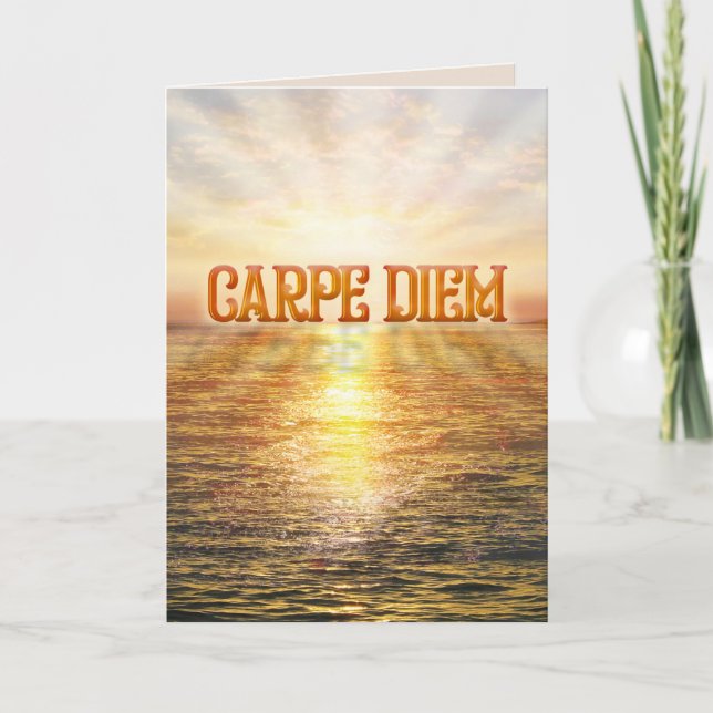 Tarjeta de felicitación Carpe Diem (Anverso)