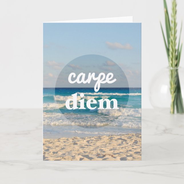 Tarjeta de felicitación Carpe Diem (Anverso)