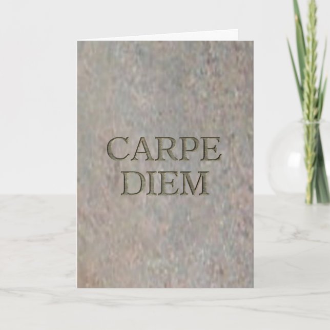 Tarjeta de felicitación Carpe Diem Stone (Anverso)