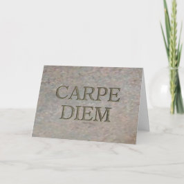 Tarjeta de felicitación Carpe Diem Stone