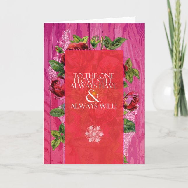 Tarjeta de felicitación - Carta de amor (Anverso)
