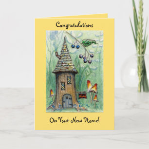 Tarjeta de felicitación "Casa de duendes" Feliz nu