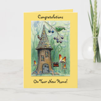 Tarjeta de felicitación "Casa de duendes" Feliz nu