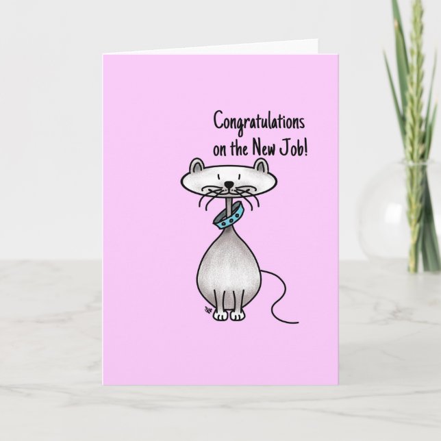 Tarjeta de felicitación -Cat -Felicitaciones por e (Anverso)