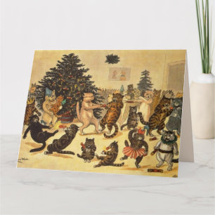 Tarjeta de Felicitación CAT NAVIDAD VINTAGE LOUIS 