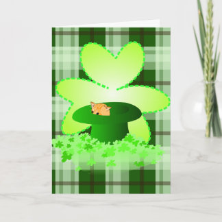 Tarjeta de felicitación Cat St. Patrick's Day