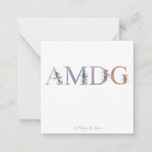 Tarjeta de felicitación católica AMDG