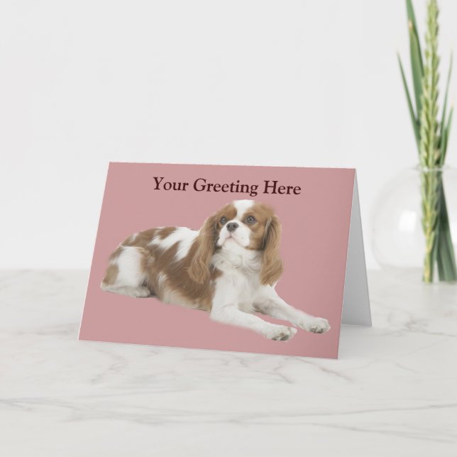 Tarjeta de felicitación Cavalier King Charles Span (Anverso)