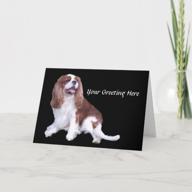 Tarjeta de felicitación Cavalier King Charles Span (Anverso)