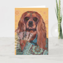 Tarjeta de felicitación | Cavalier Spaniel | Ruby 