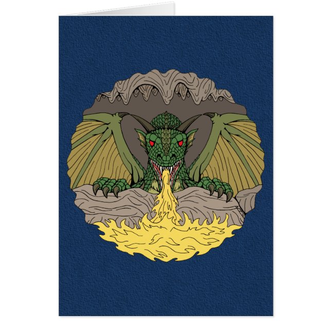 Tarjeta de felicitación Cavern Dragon 2016 (Frente)