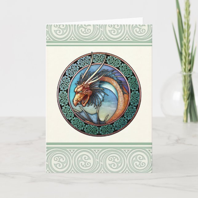Tarjeta de felicitación céltica del diseño del (Anverso)