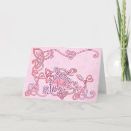 Tarjeta de felicitación céltica del erizo