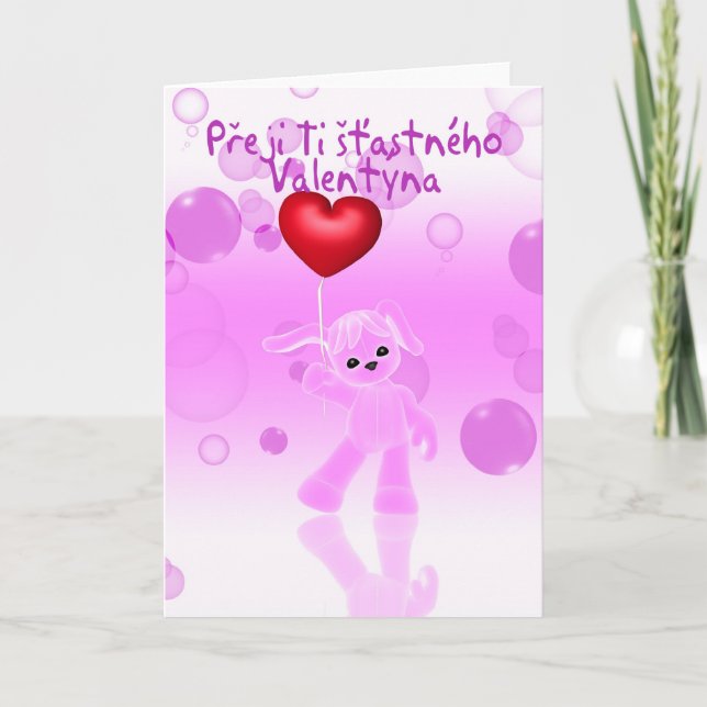 Tarjeta de felicitación checoslovaca del el día de (Anverso)