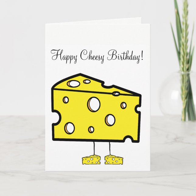 Tarjeta de felicitación Cheesy Happy Birthday (Anverso)