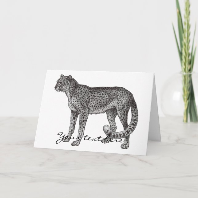 Tarjeta de felicitación Cheetah (Anverso)
