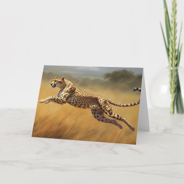 Tarjeta de felicitación Cheetah (Anverso)