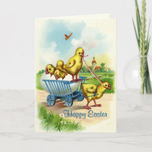 Tarjeta de felicitación Chicky Wagon Easter