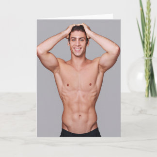 Tarjeta de Felicitación Chico Sonriente Esculpido