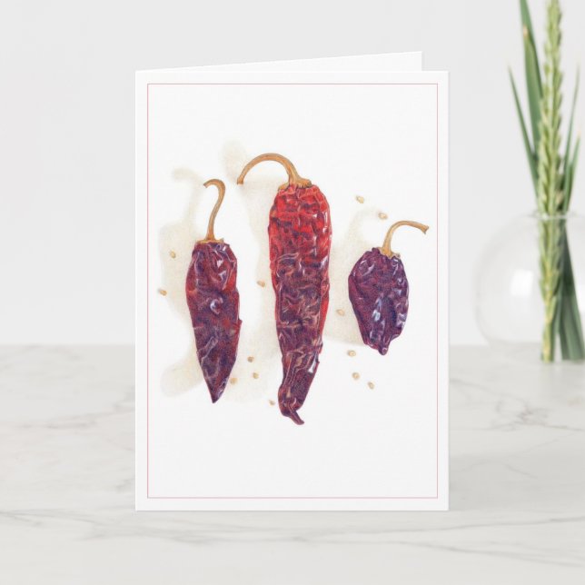 Tarjeta de felicitación CHILI PEPPERS (Anverso)