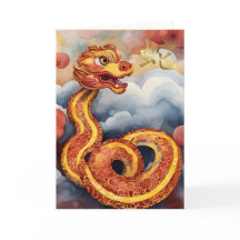 Tarjeta de felicitación china para la serpiente de