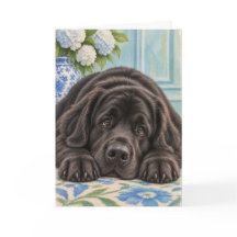 Tarjeta de Felicitación Chinoiserie Perro Terranov
